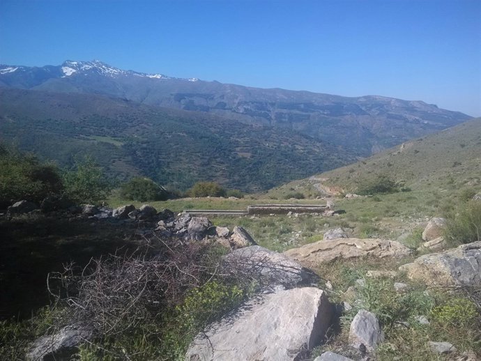 Alberca rehabilitada de Fuente Fría, en Güéjar Sierra