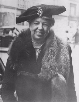 La ex primera dama estadounidense Eleanor Roosevelt 
