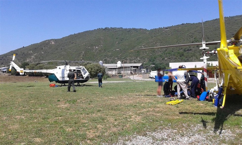 Rescate de una menor tras caerse en el Monte de Bardemené, en Gistain