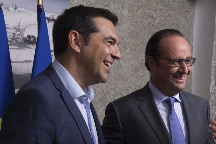 El francés François Hollande y el griego Alexis Tsipras