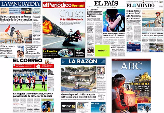 Diarios de España (7 de agosto)