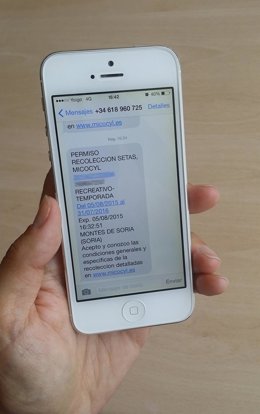 Notificación online de un permiso de recolección de setas