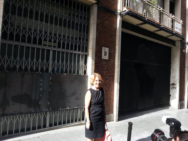 Esperanza Aguirre en la calle Divino Pastor