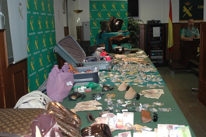 Objetos recuperados en la operación 'Hábitat Espino'