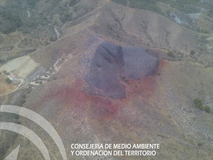 Incendio estabilizado en Cantoria (Almería)