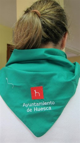 Pañoleta de las fiestas de San Lorenzo de Huesca