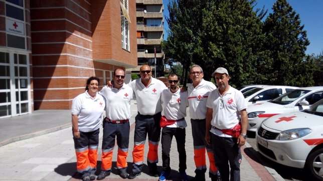 Equipo de Cruz Roja Castilla y León enviado al incendio de la Sierra de Gata