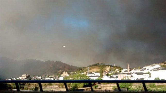 Incendio en Villafranca del Bierzo (León)