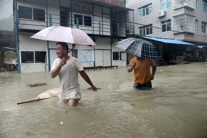 Llegada del tifón 'Soudelor' a China