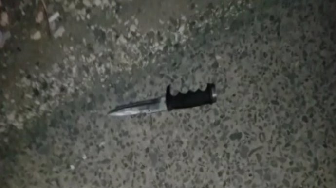 Cuchillo empleado en el apuñalamiento de un israelí, agosto 2015