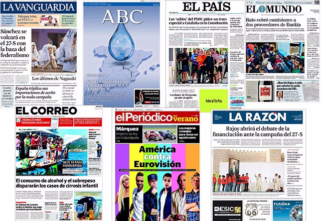Diarios de España (10 de agosto)
