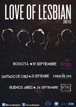 Cartel de la gira latinoamericana de Love of Lesbian 