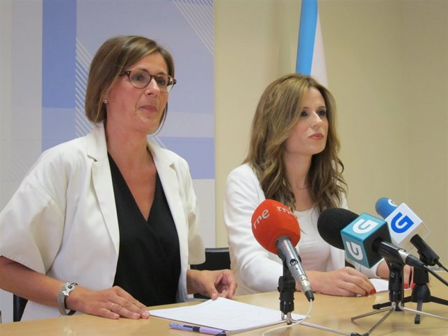 La diputada del BNG Carme Adán y Maite Mouriño, de Pazos de Borbén