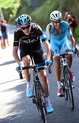 Chris Froome y Fabio Aru en la Vuelta a España