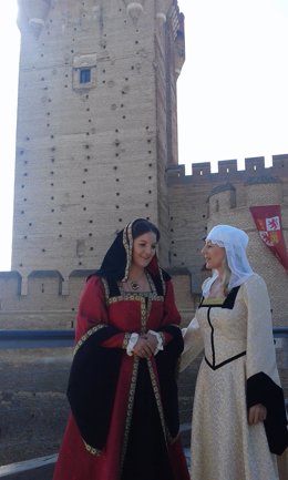 Imagen de la recreación del encuentro entre la Isabel I y su hija Juana