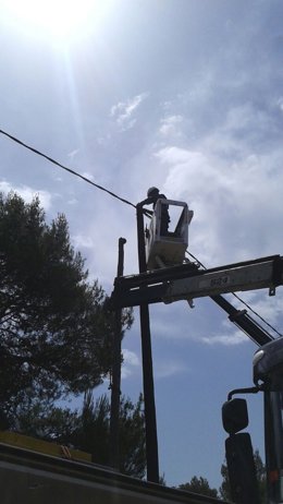 Endesa invierte más de 5.000 euros en la sustitución de una docena de postes