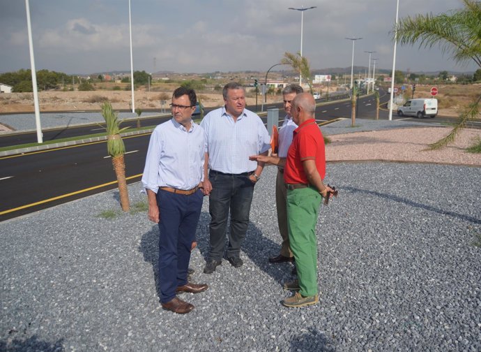 Bernabé y Ballesta en la inauguración tramo Costera Norte de Murcia