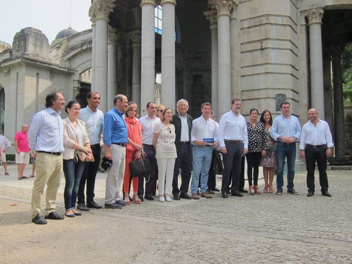 Mariano Rajoy durante su visita a Mondariz