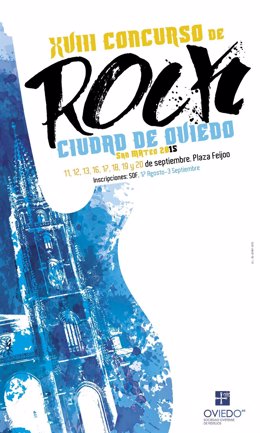 Cartel del concurso de rock 'Ciudad de Oviedo'