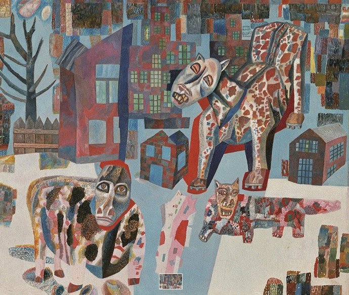 Obra de Filonov en el Museo Ruso de Málaga