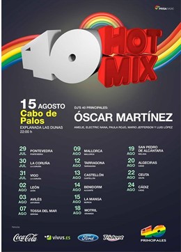 Cartel de la actuación del  '40 Hot Mix Road Show'
