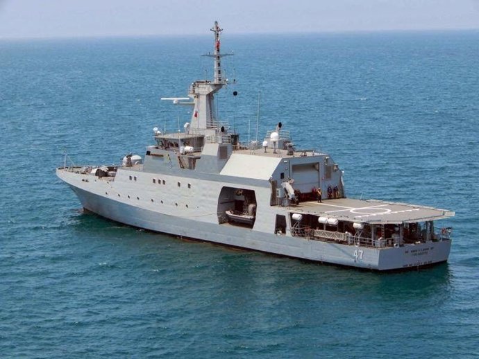 El buque colombiano '7 de Agosto'