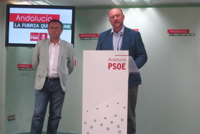 Miguel Angel Heredia y Antonio Pradas, PSOE, en Málaga