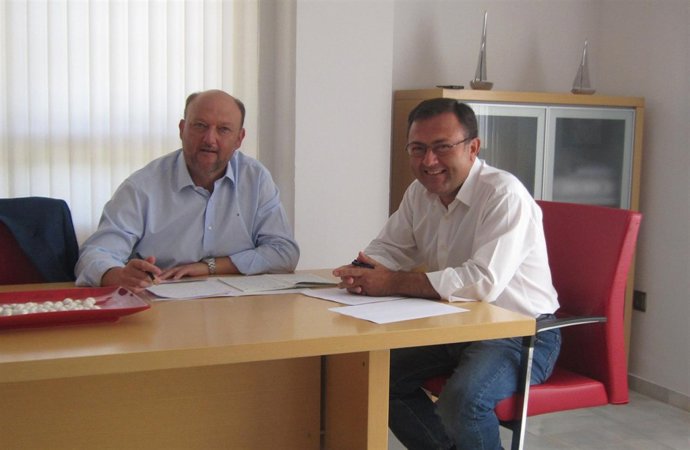 Antonio Pradas y Miguel Angel Heredia, PSOE, en Málaga