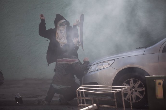 Protestas en Sao Paulo el día que arranca el mundial