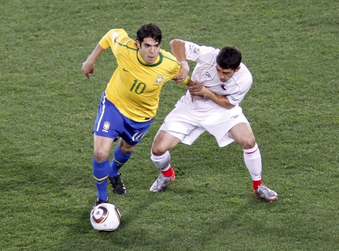 Kaká con la selección brasileña de fútbol