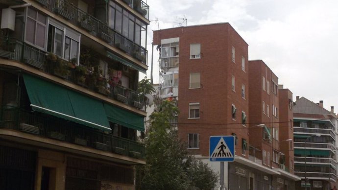 Edificio desplomado en Carabanchel