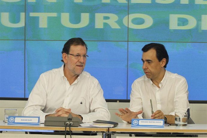 Rajoy y Fernández Maíllo con los presidentes provinciales