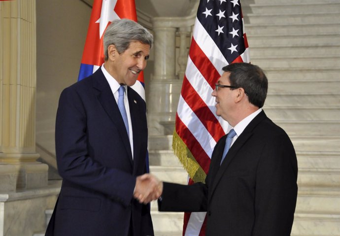 John Kerry y Bruno Rodriguez, Cuba Estados Unidos