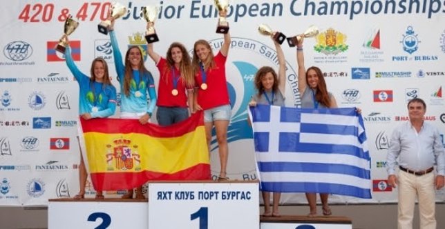 Podio de la Europa Junior de 470 