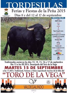 Cartel Toro de la Vega 2015