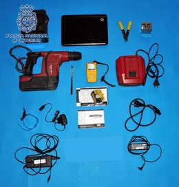 Material incautado por Policía Nacional