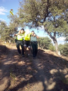 Hombre herido tras caerse de su bicicleta en El Real de la Jara 