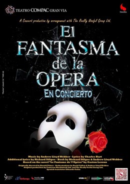 Cartel 'El Fantasma de la Ópera. En Concierto'. Teatro Compac de Madrid 2015