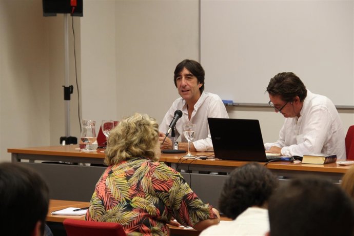 Benjamín Prado, en el curso de la UNIA en Baeza