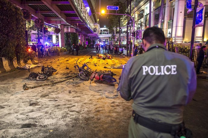 Policía Bangkok, tailandia, atentado bomba