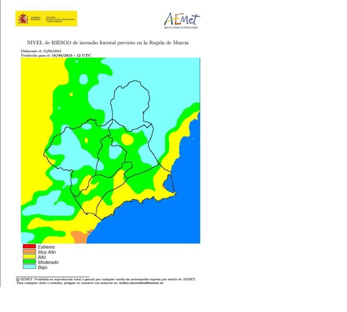 Riesgo incendios forestales