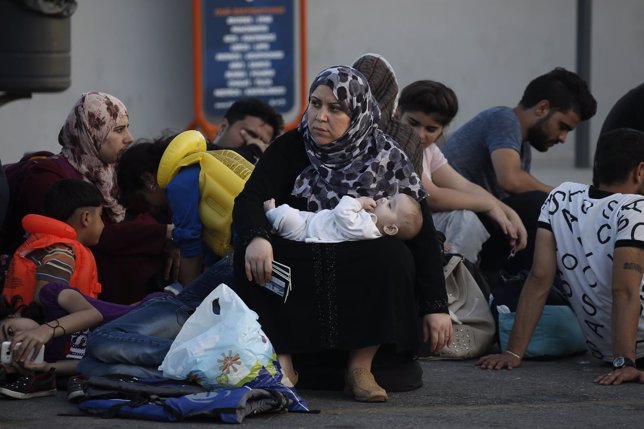 Una refugiada siria en la isla griega de Kos