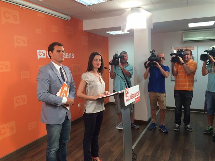 Los candidatos de C's a catalanas y generales, Inés Arrimadas y Albert Rivera