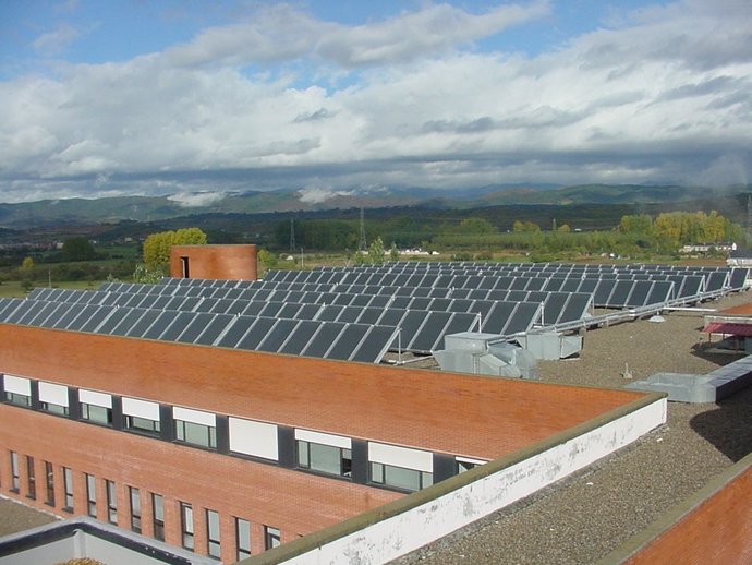 Paneles solares términos en un hospital de CyL