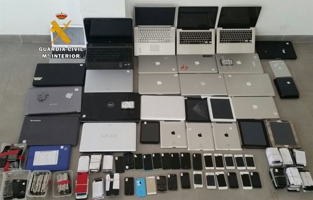 Aparatos electrónicos robados