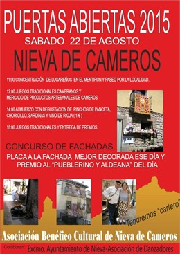 Cartel Jornada Puertas Abiertas de Nieva de Cameros