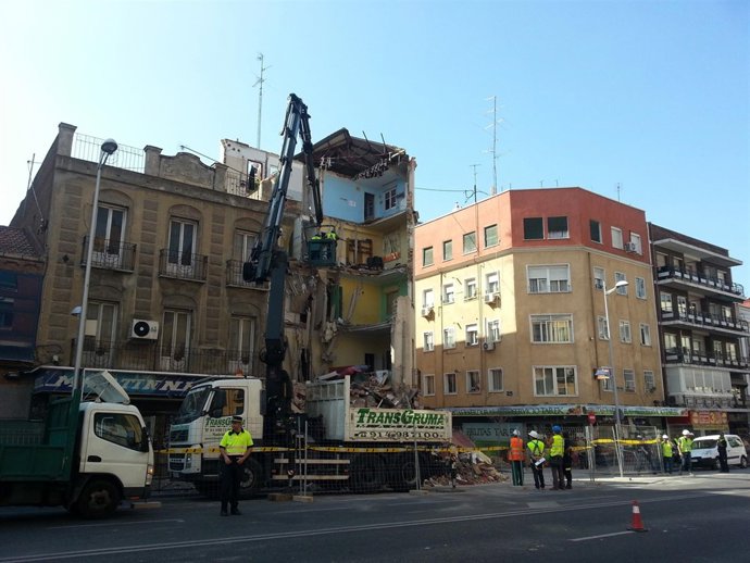 Edificio derrumbado en Tetuán