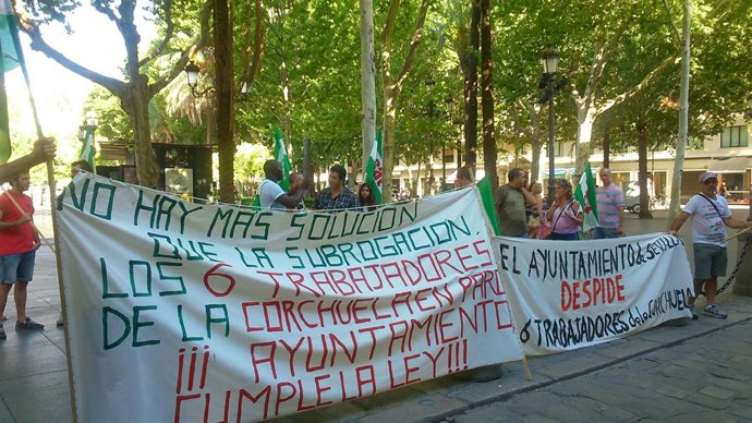 Protesta de los trabajadores.