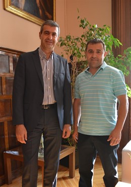 Gutiérrez con el alcalde de Tembleque