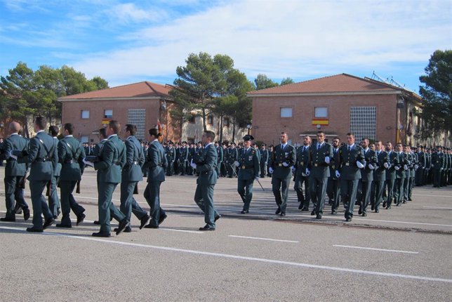 Imagen de archivo de una jura de bandera en la Academia de la Guardia Civil.